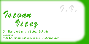 istvan vitez business card