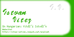 istvan vitez business card